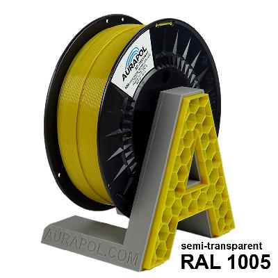 AURAPOL PLA 3D Filament Medová částečně transparentní 1 kg 1,75 mm