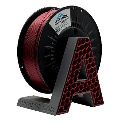 AURAPOL PLA 3D Filament Cherry Gleam 1 kg 1,75 mm