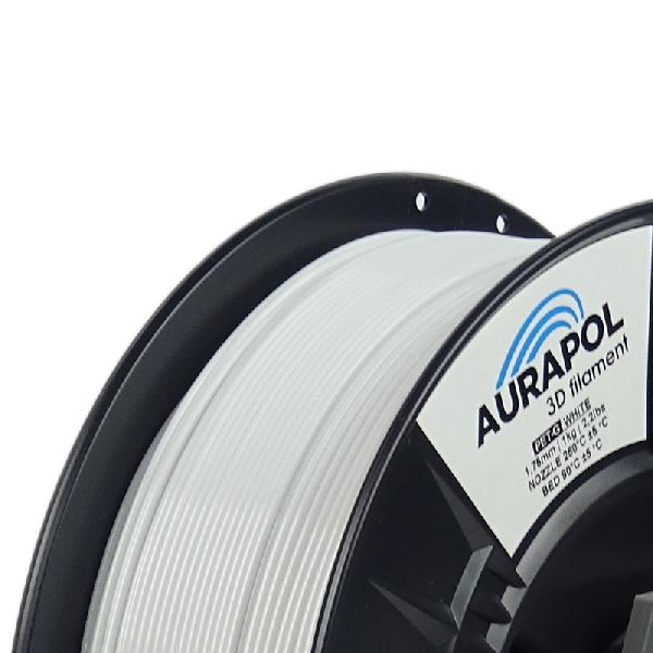 AURAPOL PET-G 3D Filament Bílá 2,5 kg 1,75 mm