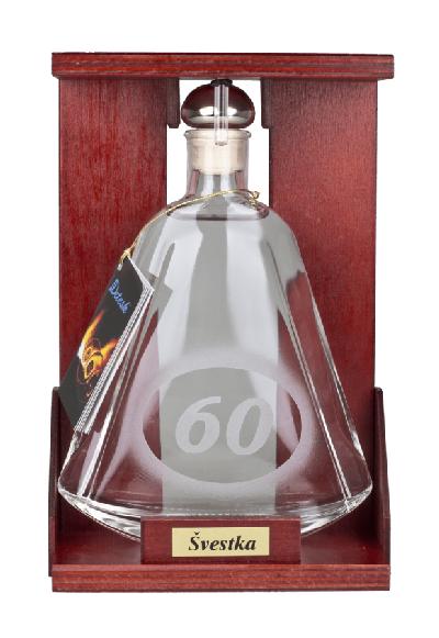 Detesk Švestka 40% 0,35l (dárkové balení láhev s číslem 60)