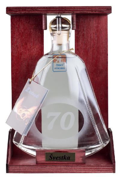 Detesk Švestka 40% 0.35L (dárkové balení láhev s číslem 70)