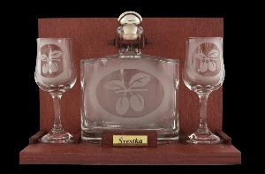 Detesk Švestka 40% 0,5l (dárkové balení sada tashen 2 skleničky)