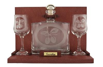 Detesk Švestka 40% 0,5l (dárkové balení sada tashen 2 skleničky)