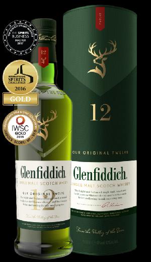 Glenfiddich 12YO 40% 0,7l (tuba)