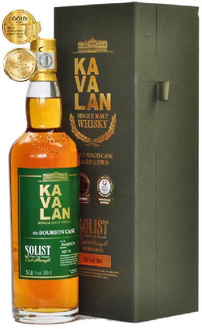 Kavalan Solist EX-BOURBON CASK 57,8% 0,7L (dárkové balení kazeta)
