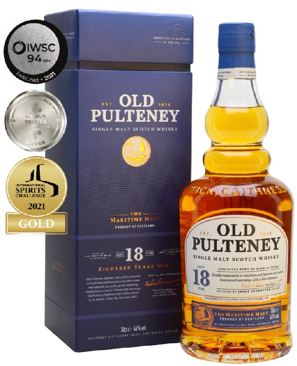 Old Pulteney 18YO Single Malt Whisky 46% 0,7 l – karton
