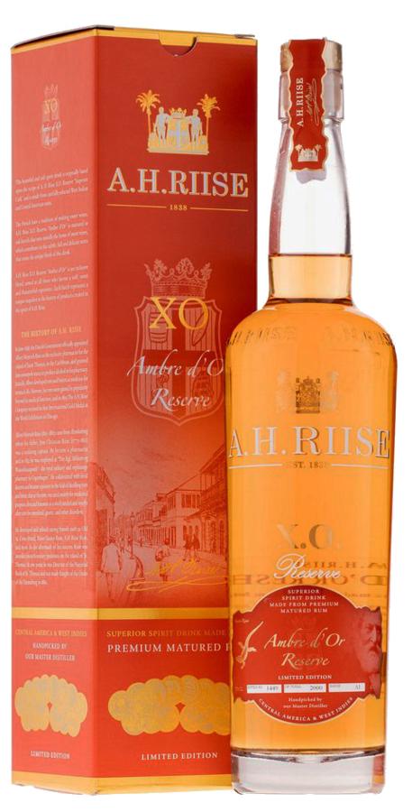 A.H. Riise XO Ambre d'Or Rum 42% 0,7 l – karton