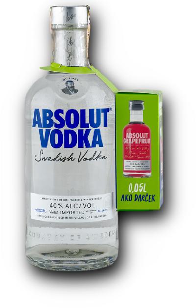 Absolut Vodka Set 40% – 0,7L + Absolut Grapefruit 0,05L