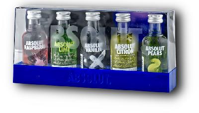 Absolut Mini Set 40% 5x0,05l (set)