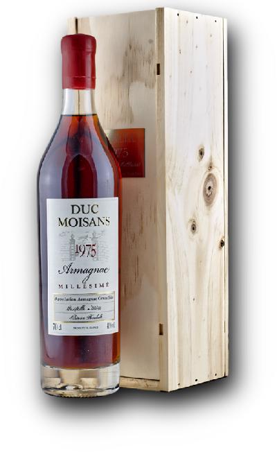 DUC Moisans Millesimé 1975 Armagnac – ročníkový, 40 %, 0,7 l (kazeta)