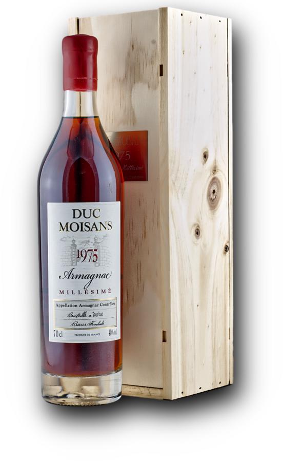 DUC Moisans Millesimé 1975 Armagnac – ročníkový, 40 %, 0,7 l (kazeta)