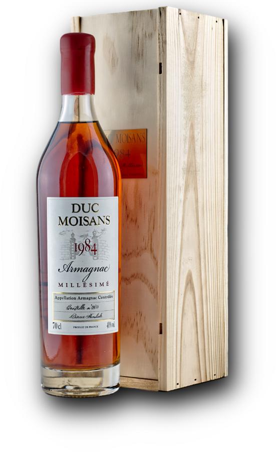 DUC Moisans Millesimé 1984 Armagnac – ročníkový, 40 %, 0,7 l (kazeta)