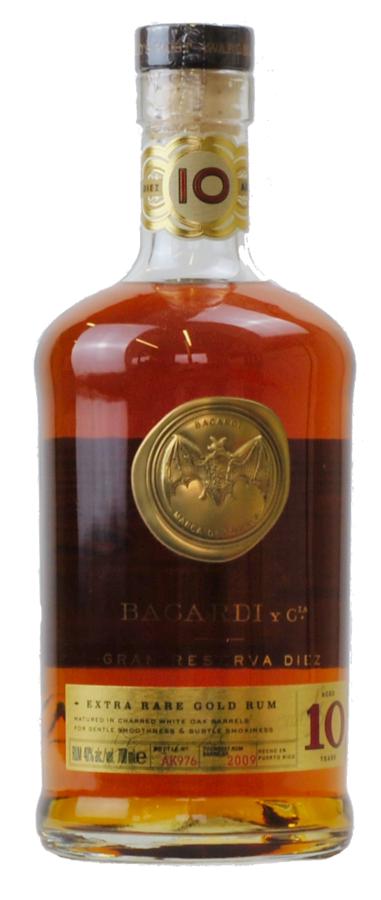 Bacardi Gran Reserva Diez 10YO Rum 40% 0,7 l