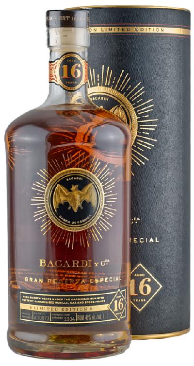 Bacardi 16YO Gran Reserva Especial Limited Edition 45% 1,0L (tuba)