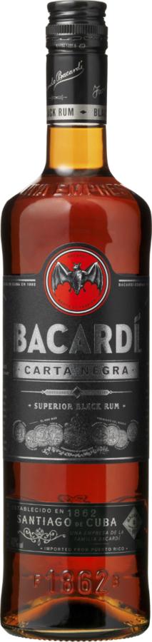 Bacardi Carta Negra Tmavý Rum 37,5 % – 0,7 l
