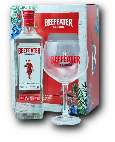 Beefeater London Dry Gin 40 % 0,7 l + 1 sklenička