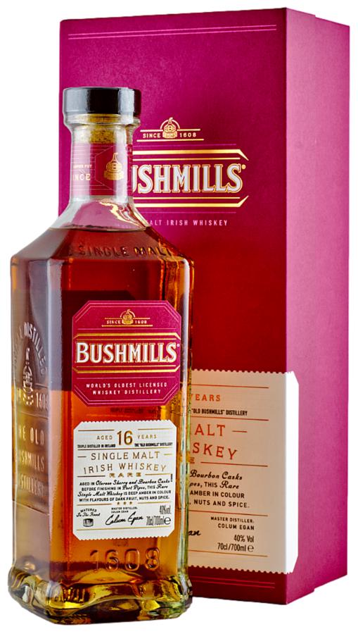 Bushmills 16YO 40% 0,7L – irská whisky (dárkové balení kazeta)