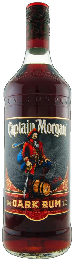 Captain Morgan Dark Rum 40% 1l – holá láhev