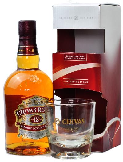 Chivas Regal 12YO 40% 0,7L (dárkové balení s 1 skleničkou)