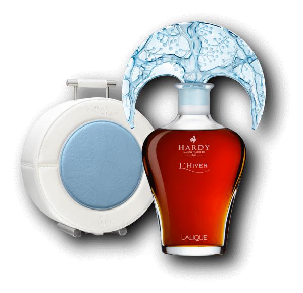 Hardy L'Hiver Cognac 41% 0,7 l – křišťálová karafa Lalique