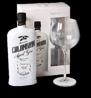 Dictador Premium Colombiana Ortodoxy White 43% 0,7l (dárkové balení se skleničkou)