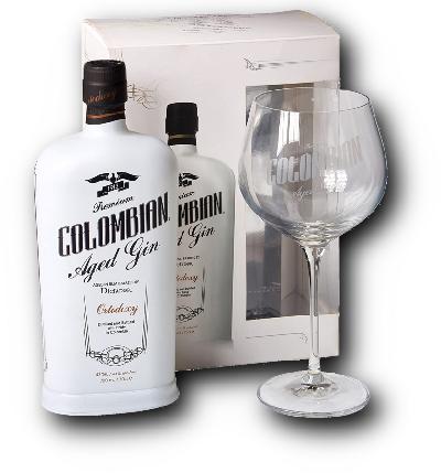 Dictador Premium Colombiana Ortodoxy White 43% 0,7l (dárkové balení se skleničkou)