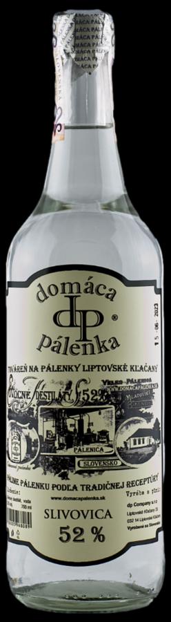 Domáca Pálenka Slivovica 52% 0,7L (holá láhev)