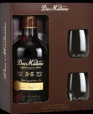 Dos Maderas 5YO+5YO 40% 0,7l (dárkové balení s 2 skleničkami)