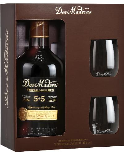 Dos Maderas 5YO+5YO 40% 0,7l (dárkové balení s 2 skleničkami)