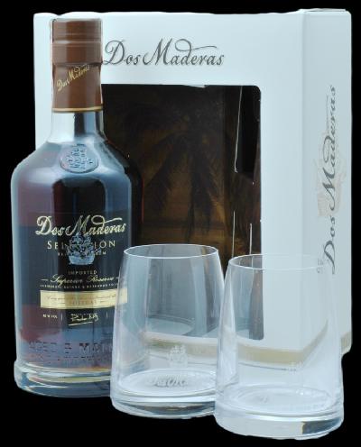 Dos Maderas Selección 42% 0.7L (dárkové balení s 2 skleničkami)