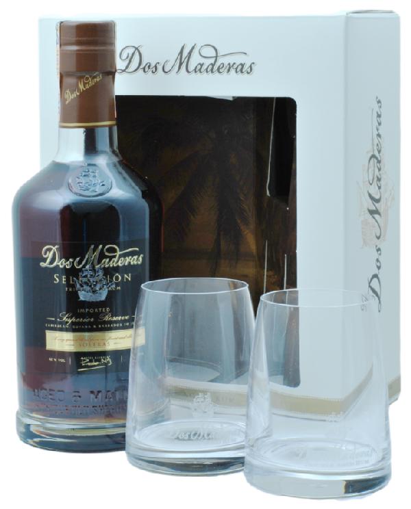 Dos Maderas Selección 10letý Karibský Rum 42 % 0,7 l + 2 skleničky