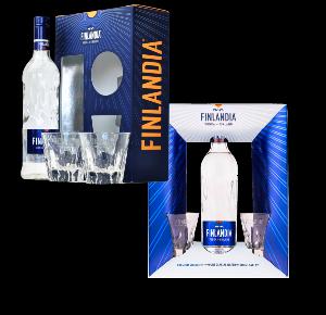 Finlandia 40% 0,7L (dárkové balení s 2 skleničkami)