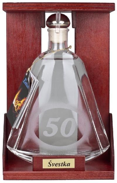 Detesk Švestka 40% 0,35l (dárkové balení láhev s číslem 50)