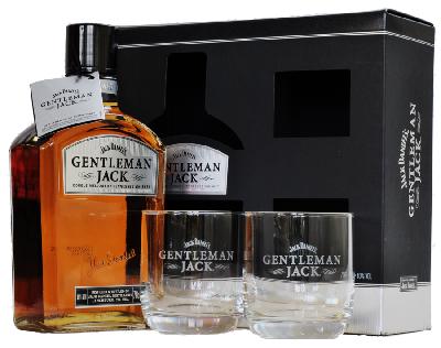 Jack Daniel´s Gentleman Jack 40% 0,7L (dárkové balení s 2 skleničkami)