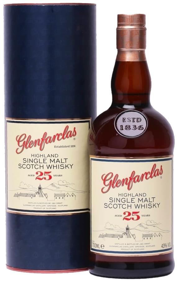 Glenfarclas 25YO Single Malt 43 % – tuba, 0,7 l