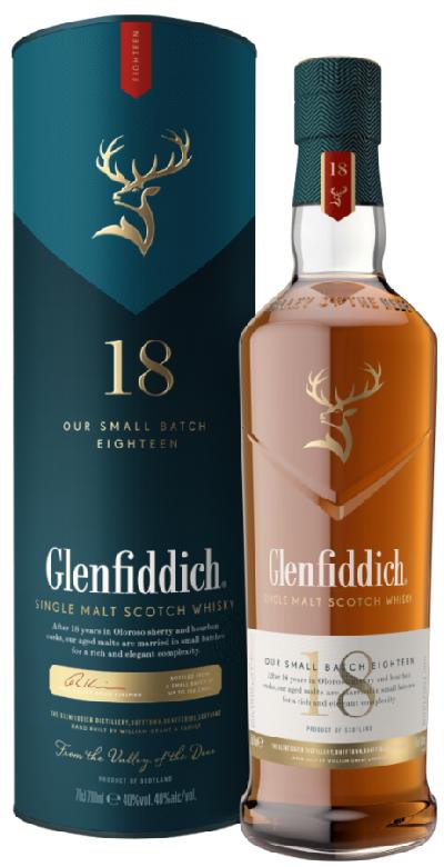 Glenfiddich 18YO 40% 0,7l (tuba)