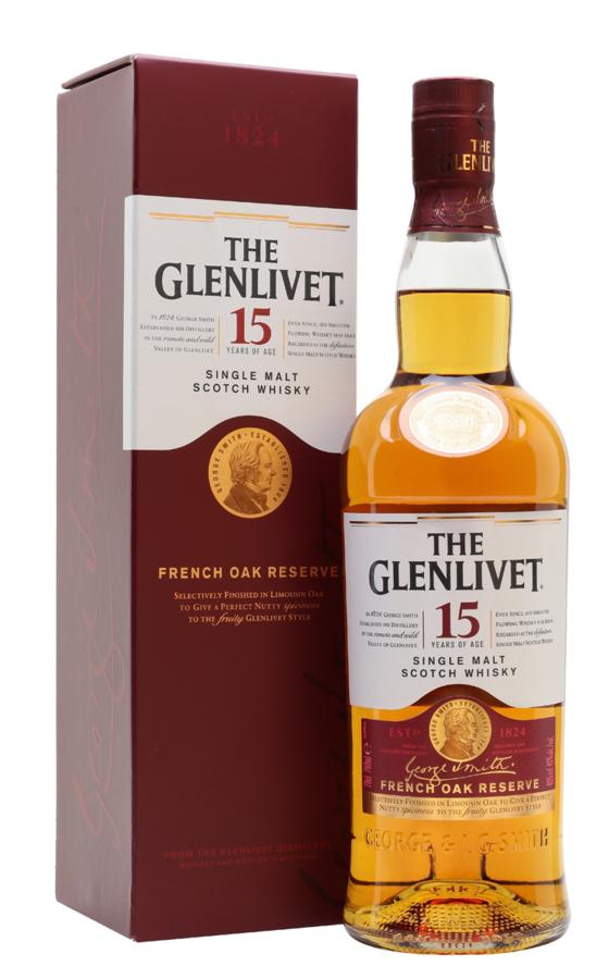 Glenlivet 15YO 40% – 15letá skotská whisky Solera Reserve, 0,7 l (karton)