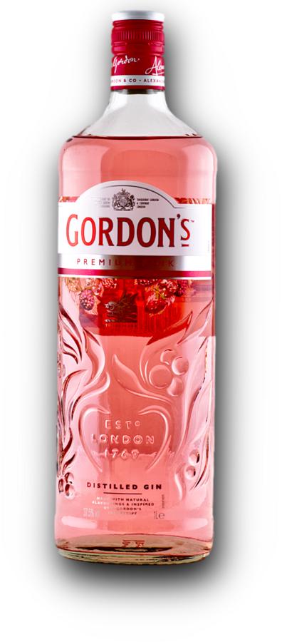 Gordon's Premium Pink 37,5% 1,0L – růžový gin (holá láhev)