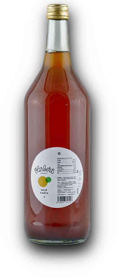 Herbert Sirup Maté a Máta – přírodní energizující sirup, 1,0 l