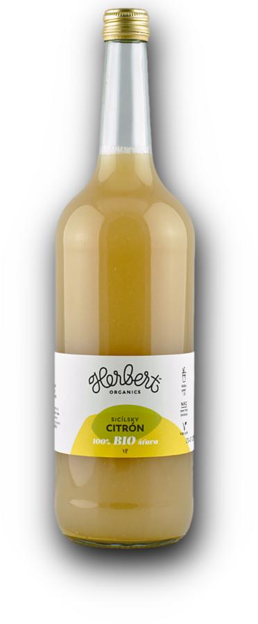 Herbert Organics Sirup Sicilský Citrón – bio, 1,0 l