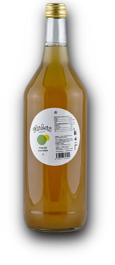 Herbert Sirup Tymián a Citron – přírodní sirup, 1,0 l