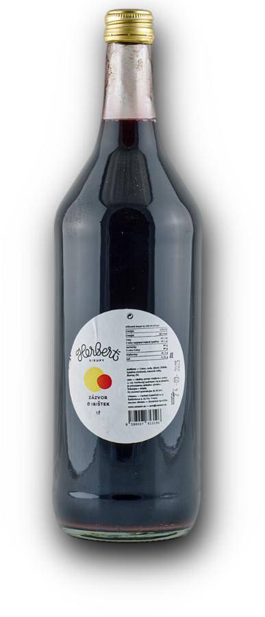 Herbert Sirup Zázvor a Ibišek – přírodní životabudič, 1,0 l