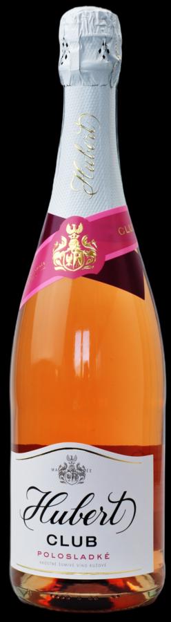 Hubert Club Ružové polosladké 11,5% 0.75L (holá láhev)