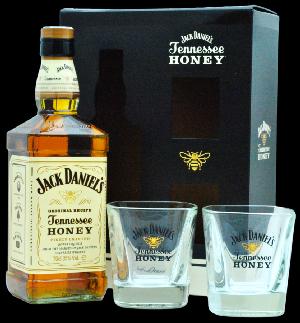 Jack Daniel´s Honey 35% 0,7L (dárkové balení s 2 skleničkami)