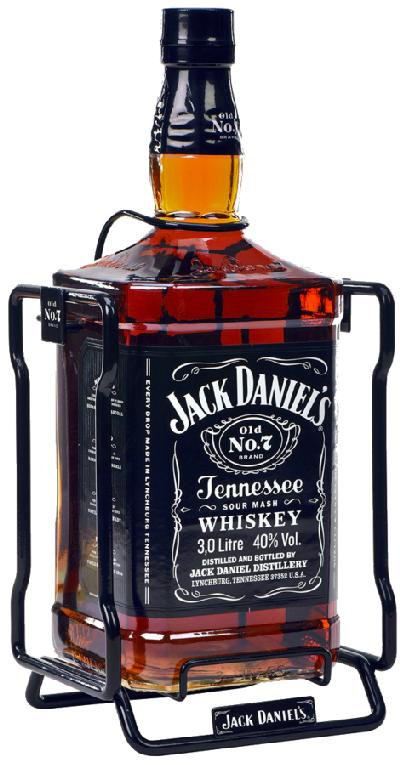 Jack Daniel´s v kolíske 40% 3,0L (dárkové balení s kolébkou)