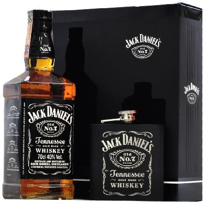 Jack Daniel´s 40% 0,7L (dárkové balení s ploskačkou)