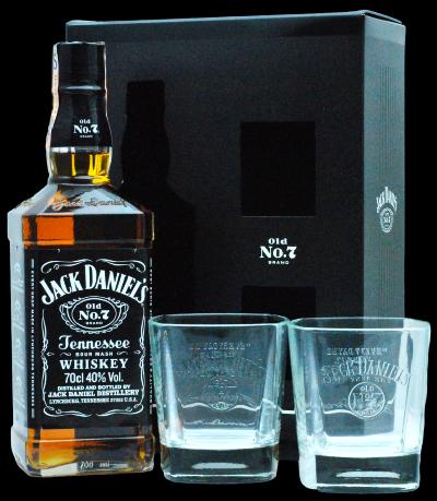 Jack Daniel´s 40% 0,7l (dárkové balení s 2 skleničkami)