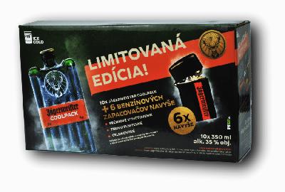 Jägermeister Coolpack 35% 10×0,35L + 6 zapalovačů – set