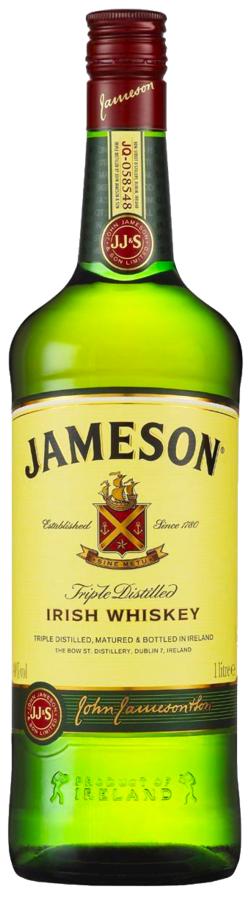 Jameson Irish Whiskey 40% 1l – trojitě destilovaná