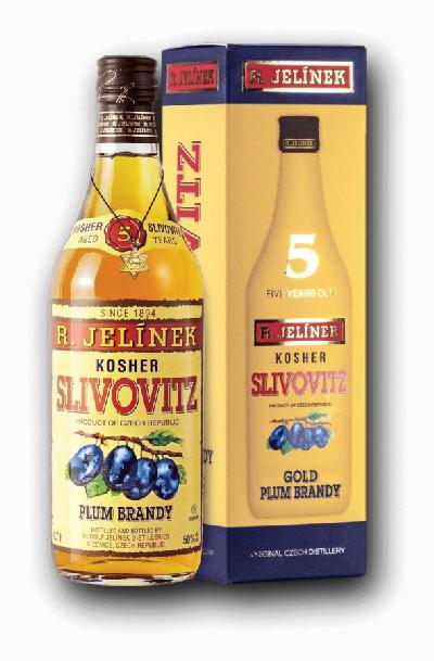 R. Jelínek Slivovitz 5YO Kosher Zlatá 50% 0,7L (karton)